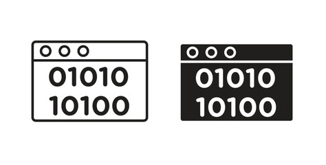 Obraz premium Binary code icon