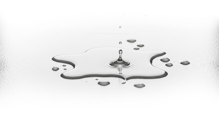 Minimalist Line Drawing of Wrench Tool with Scattered Fasteners and Bolts - Mechanical Repair, DIY Tools, Engineering, Maintenance Work, Problem-Solving, and Professional Technical Service Illustratio