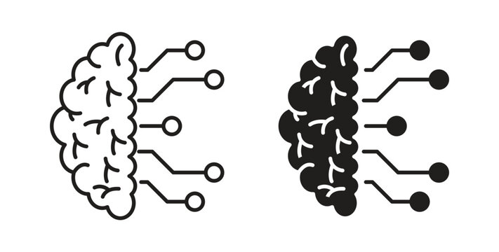 Brain circuit icon