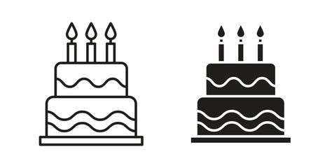 Cake birthday icon