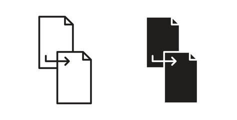 Duplicate icons for use web design,logo.Symbol illustration.