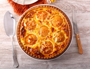 Peach and almond tart