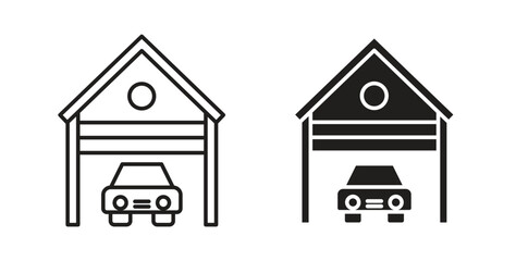Garage car icon