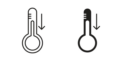 Low Temperature icons for use web design,logo.Symbol illustration.