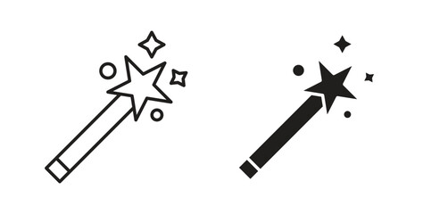 Magic wand icons for use web design,logo.Symbol illustration.