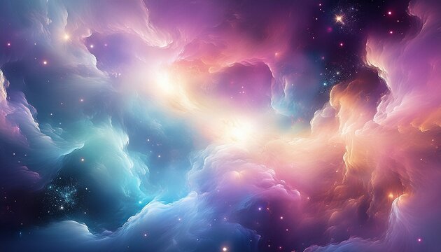 soft glowing nebula with pastel hues and subtle texture bright visual