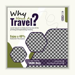 Travel package promotion ad with exclusive discount offer for tourism marketing campaigns