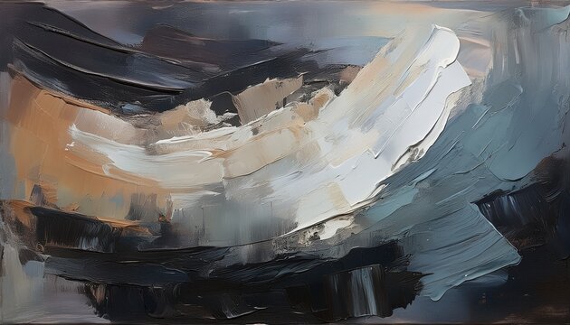 thick textured strokes of dark and light paint heavily layered creating a distressed effect acrylic distressed