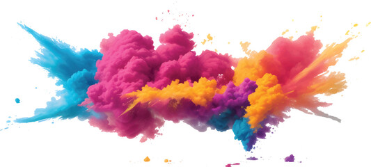 Abstract colorful watercolor paint splash art design texture on white paper