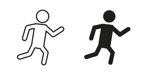 Running icons for use web design,logo.Symbol illustration.