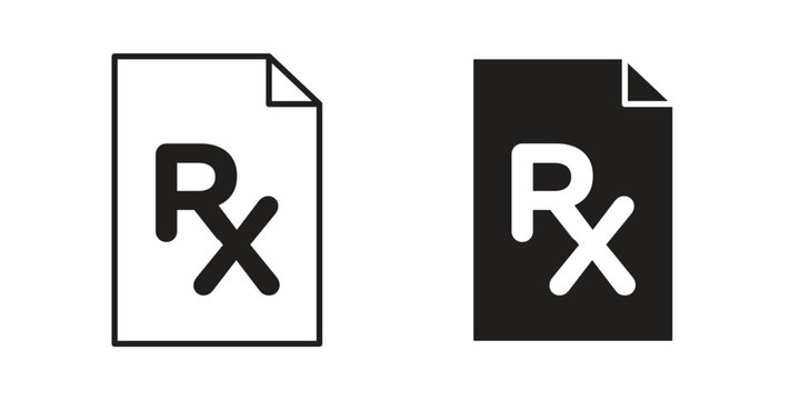 RX icons for use web design,logo.Symbol illustration.