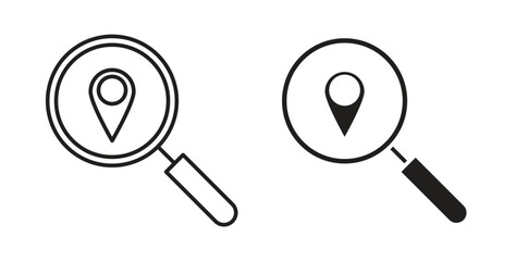 Search Location icons for use web design,logo.Symbol illustration.