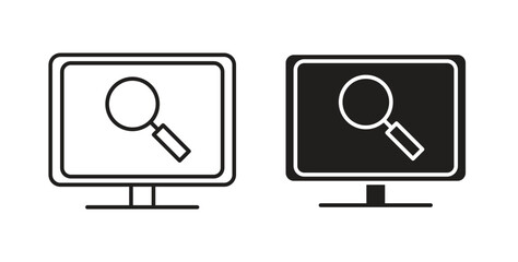 Fototapeta premium Search online icons for use web design,logo.Symbol illustration.