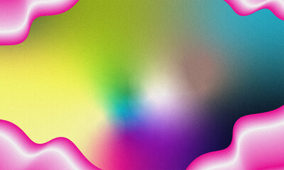Abstract gradient background with pink organic shapes and grain