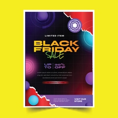 gradient black friday poster set design vector illustration