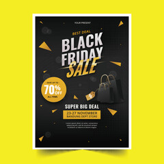realistic black friday poster set design vector illustration