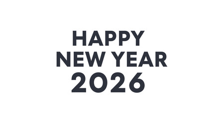 Festive happy new year greeting with elegant typography and celebratory elements