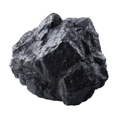 Obraz premium A piece of dark lustrous coal isolated on
