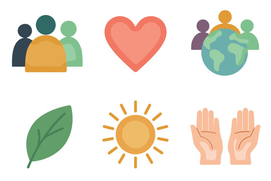 Sun vector different colors no community unity diverse modern icon illustrations text