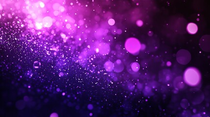 Fototapeta premium Sparkling vibrant purple bokeh lights creating a magical, ethereal glow perfect for festive celebrations and abstract backgrounds
