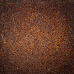 Detailed macro photograph capturing the intense deterioration of an old metal plate, showing years of exposure and deep, rich oxidation ,material ,oxidized ,obsolete
