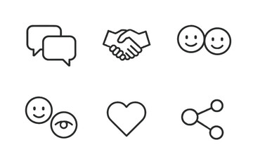 Background smiling clean contact white communication trust eye icon minimal bubbles vector