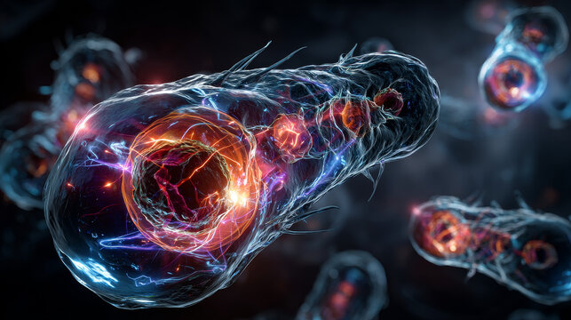 Science Photo of bacteria Corynebacterium is a genus of bacteria that are Gram-positive and aerobic. They are bacilli, and in some phases of life they are, more particularly, club-shaped 3d rendering
