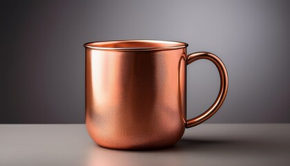 moscow mule mug with a copper finish and a rounded