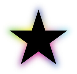 Shiny golden 3D star icon on a black background design symbol for celebration and award decoration