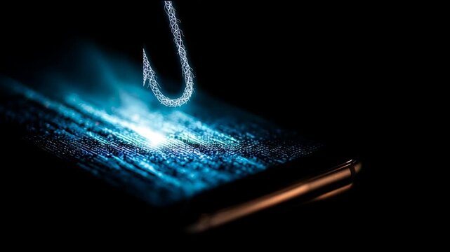 Exploring the Captivating Art of Light and Shadows With a Fishing Hook in a Dark Setting