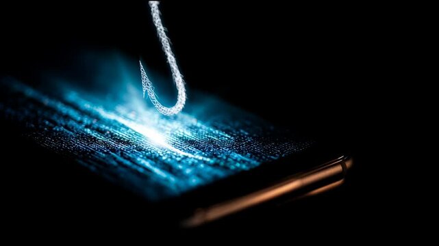 Fishing Hook Creates Mesmerizing Splash Effect While Dropping Into Dark Water at Night