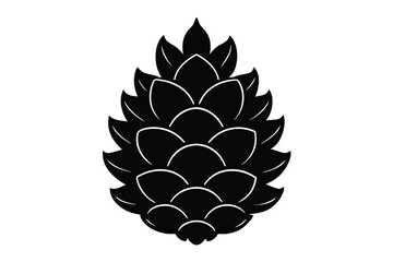 pinecone cluster vector icon silhouette illustrati