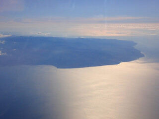Vista Aerea e Riflessi Solari dello Stretto di Messina e della Costa Continentale 1352
