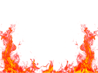 Collection of Bright, fiery flames rising against a dark black background and Transference 