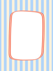 Vintage hand drawn frames with lines, ribbons, and swirls. Colorful minimalist borders in Italian summer style. Decorative elements, stamps, and outlines. Vector template for poster, invitation, card