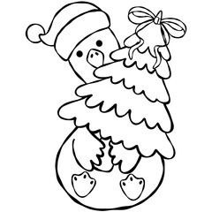 Christmas Silly Goose Doodle