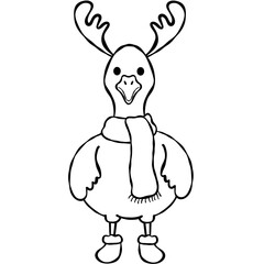 Silly Goose Clipart Doodle