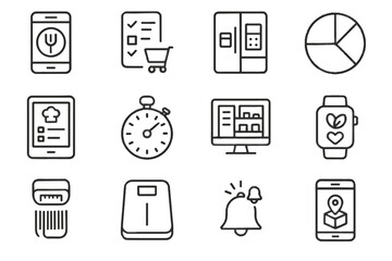 Nutrition scanner vector icon icons scale planner smart inventory portion app planning