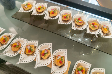 Colorful Mini Dessert Platters Presentation