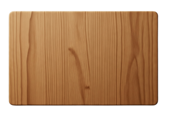 “Square Wooden Board with Vertical Grain Texture – Isolated on Transparent Background PNG”