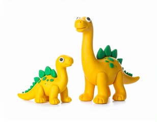 Naklejka premium Clay Stegosaurus, play doh, kids toys