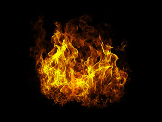 Collection of Bright, fiery flames rising against a dark black background and Transference 