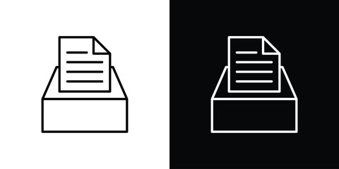 Archive icons vector.Editable stroke.linear style sign
