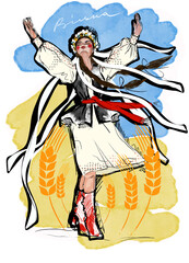 Ukrainian dancing women 