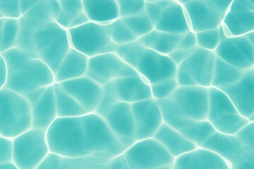 4K HD abstract water reflections, turquoise ripples, shimmering liquid texture, calming background, spa and summer theme