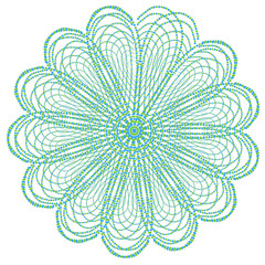 Colorful Dotted Mandala Flower Pattern &ndash; Abstract Circular Dot Art Design
