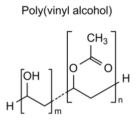 Polyvinyl alcohol, chemical structure of polyvinyl alcohol, drug substance