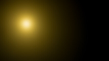 Warm golden glowing light overlay with smooth gradient fading into black. Soft illumination effect for adding warm highlights, lighting accents, and atmosphere to photos, designs, and creative
