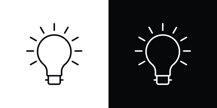 Idea icons vector.Editable stroke.linear style sign