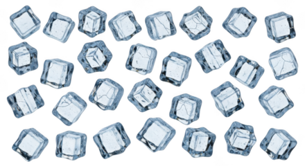 Crystals isolated on transparent background